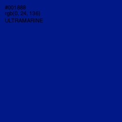 #001888 - Ultramarine Color Image