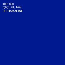 #001890 - Ultramarine Color Image