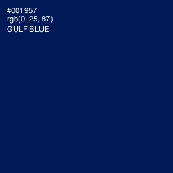 #001957 - Gulf Blue Color Image