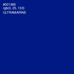 #001985 - Ultramarine Color Image