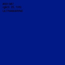 #001987 - Ultramarine Color Image