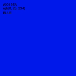 #0019EA - Blue Color Image