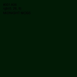 #001A06 - Midnight Moss Color Image