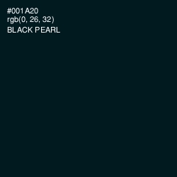 #001A20 - Black Pearl Color Image