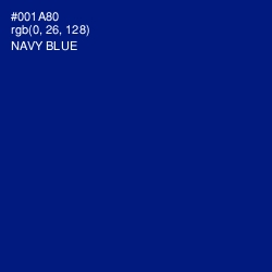 #001A80 - Navy Blue Color Image