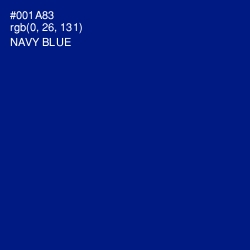 #001A83 - Navy Blue Color Image