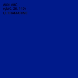 #001A8C - Ultramarine Color Image