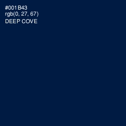 #001B43 - Deep Cove Color Image