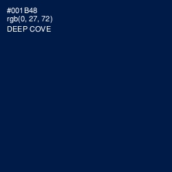 #001B48 - Deep Cove Color Image