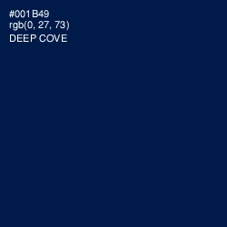 #001B49 - Deep Cove Color Image