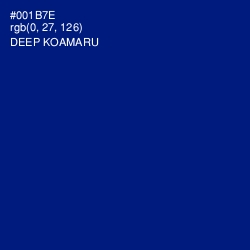 #001B7E - Deep Koamaru Color Image