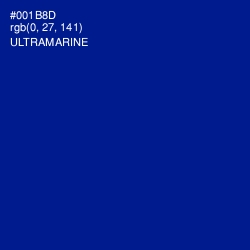 #001B8D - Ultramarine Color Image