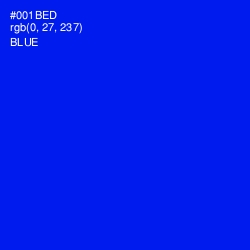 #001BED - Blue Color Image