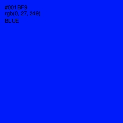 #001BF9 - Blue Color Image