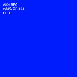 #001BFC - Blue Color Image