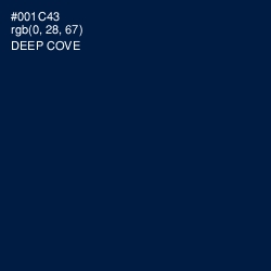 #001C43 - Deep Cove Color Image