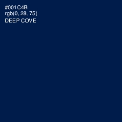 #001C4B - Deep Cove Color Image