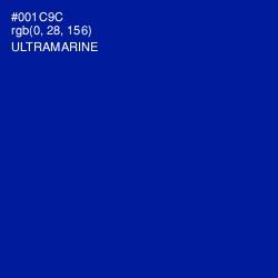 #001C9C - Ultramarine Color Image