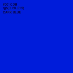 #001CDB - Dark Blue Color Image