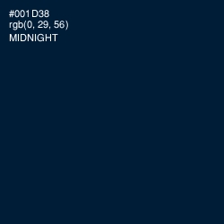 #001D38 - Midnight Color Image