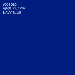 #001D80 - Navy Blue Color Image