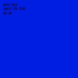 #001DE2 - Blue Color Image