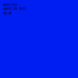 #001DF2 - Blue Color Image