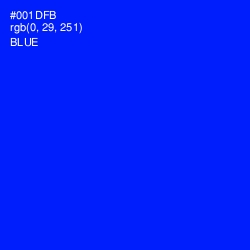 #001DFB - Blue Color Image