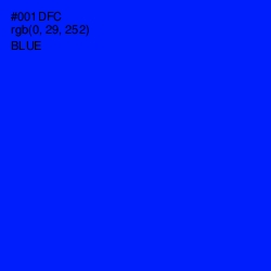 #001DFC - Blue Color Image