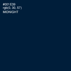 #001E39 - Midnight Color Image