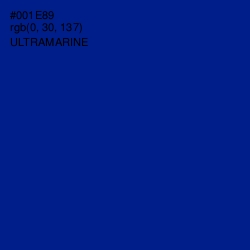 #001E89 - Ultramarine Color Image