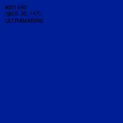 #001E93 - Ultramarine Color Image