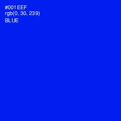 #001EEF - Blue Color Image