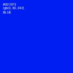 #001EF2 - Blue Color Image