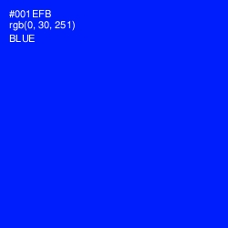 #001EFB - Blue Color Image