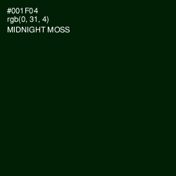 #001F04 - Midnight Moss Color Image