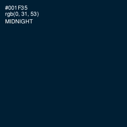 #001F35 - Midnight Color Image