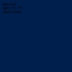 #001F4D - Deep Cove Color Image