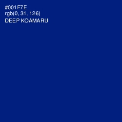 #001F7E - Deep Koamaru Color Image