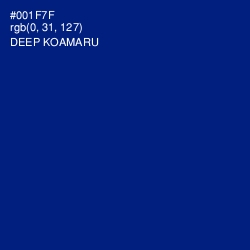 #001F7F - Deep Koamaru Color Image