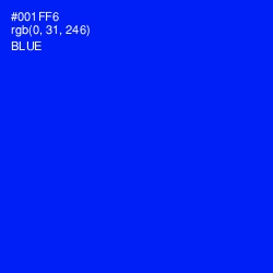 #001FF6 - Blue Color Image