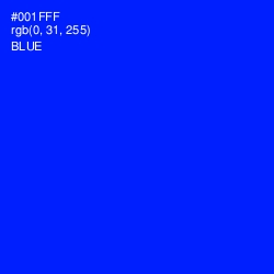 #001FFF - Blue Color Image