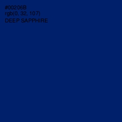 #00206B - Deep Sapphire Color Image