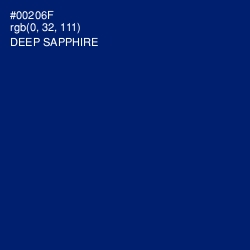 #00206F - Deep Sapphire Color Image