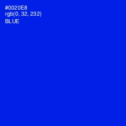 #0020E8 - Blue Color Image