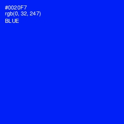 #0020F7 - Blue Color Image