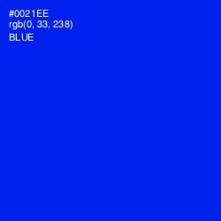 #0021EE - Blue Color Image