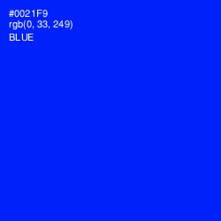 #0021F9 - Blue Color Image