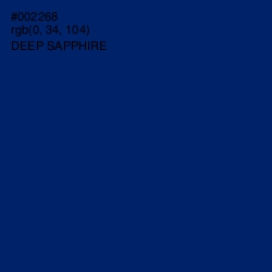 #002268 - Deep Sapphire Color Image