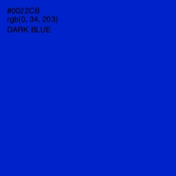 #0022CB - Dark Blue Color Image